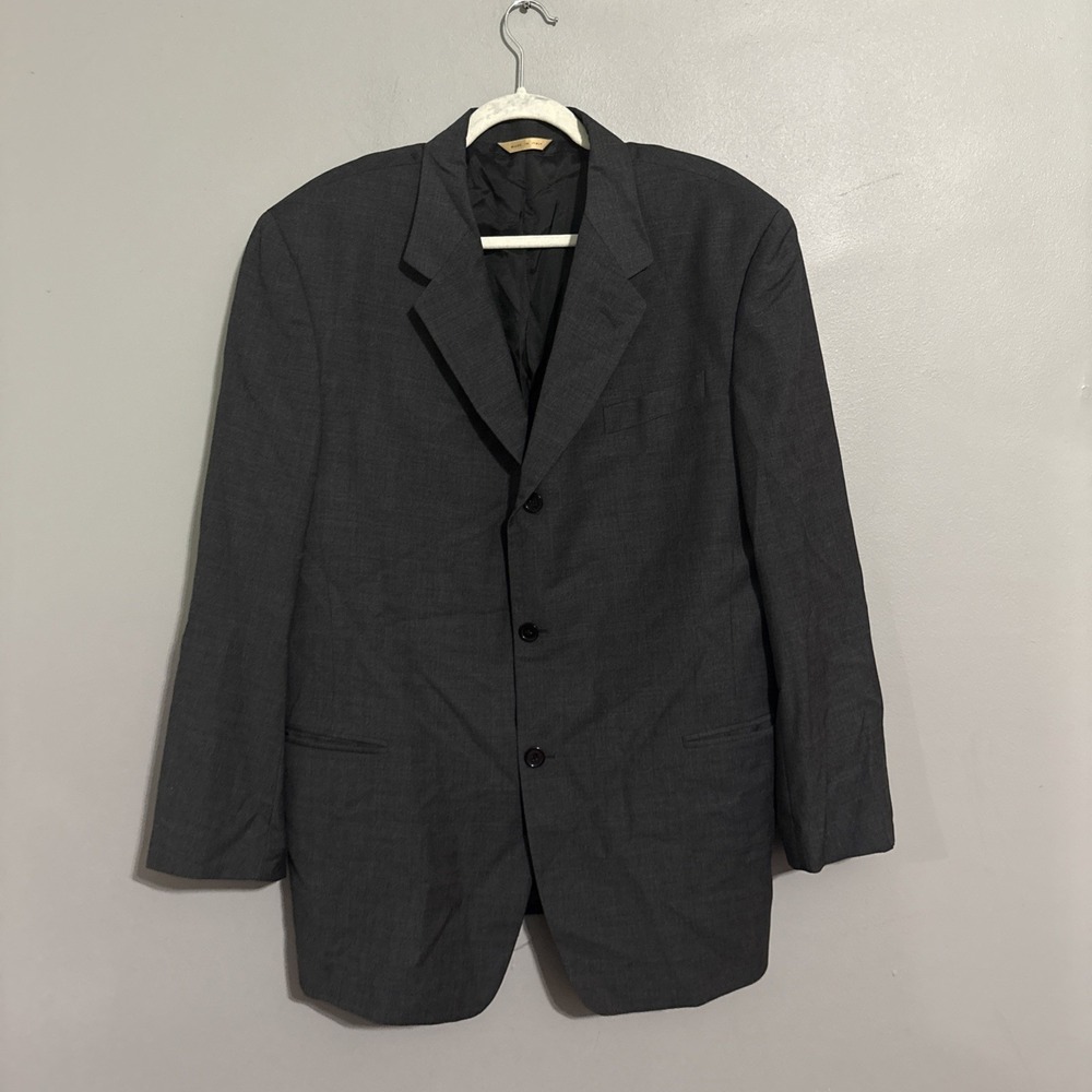Donna Karan Men's dark Grey Wool Blazer Size Reg 44/38